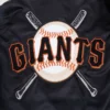 San Francisco Giants Mashup Black Satin Varsity Jacket 4
