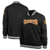 San Francisco Giants Pack Pro Camden Full-Zip Track Varsity Black Jacket 2