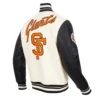San Francisco Giants Retro Classic Wool & Leather Varsity Jacket – WhiteBlack 1