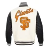 San Francisco Giants Retro Classic Wool & Leather Varsity Jacket – WhiteBlack 3