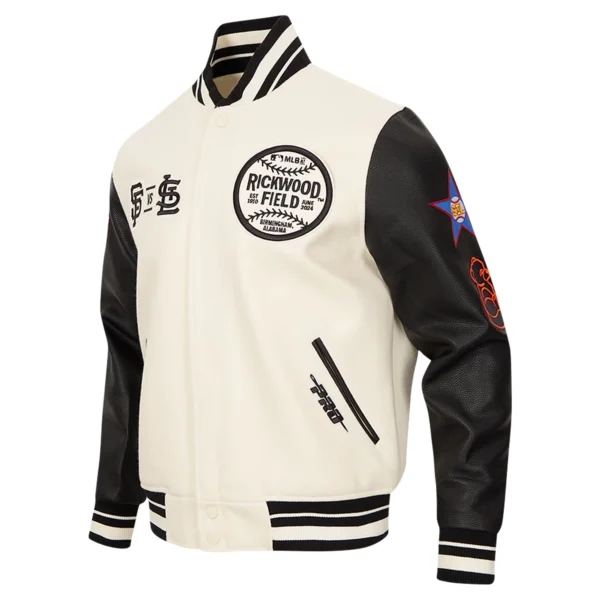 San Francisco Giants Rickwood Classic Wool & Leather Varsity Jacket – WhiteBlack