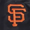 San Francisco Giants Script Tail Women’s Full-Snap Satin Varsity Black Jacket 5