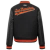 San Francisco Giants Script Tail Women’s Wool & Leather Varsity Jacket 1