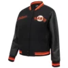 San Francisco Giants Script Tail Women’s Wool & Leather Varsity Jacket 2