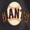San Francisco Giants Script Tail Wool & Leather Varsity WhiteBlack Jacket 5