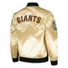 San Francisco Giants Team OG 2.0 Satin Full-Zip Varsity Gold Jacket 1