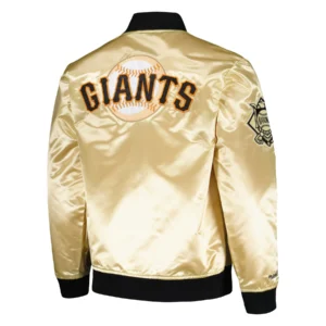 San Francisco Giants Team OG 2.0 Satin Full-Zip Varsity Gold Jacket 1