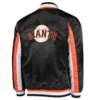 San Francisco Giants The Ace Black Satin Varsity Jacket 1