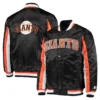 San Francisco Giants The Ace Black Satin Varsity Jacket 2