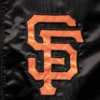 San Francisco Giants The Captain II Black Satin Varsity Jacket 2