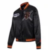 San Francisco Giants Woman’s Mashup Full-Snap Black Varsity Jacket