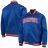 San Francisco Warriors Throwback Wordmark Royal Blue Jacket 3