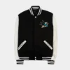 San Jose Sharks Black Letterman Varsity Jacket