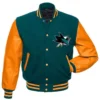 San Jose Sharks Green Wool Varsity Jacket