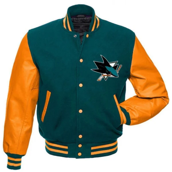 San Jose Sharks Green Wool Varsity Jacket