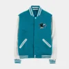 San Jose Sharks Teal Letterman Jacket