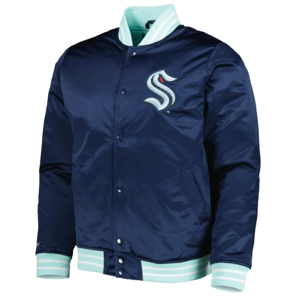 Seattle Kraken Navy Blue Varsity Jacket