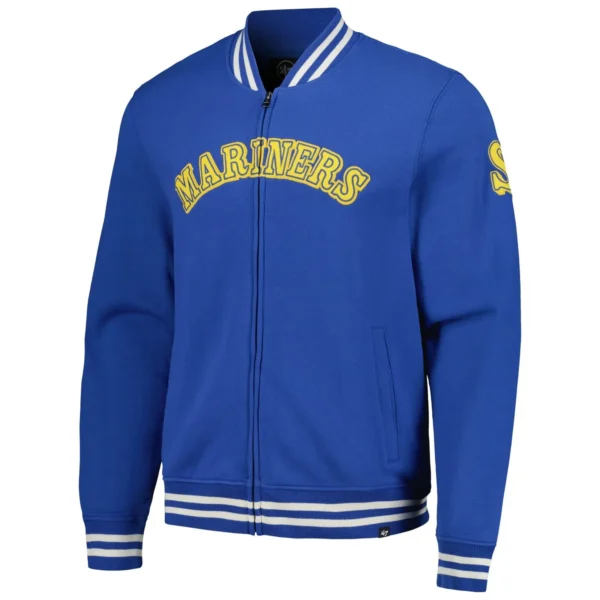 Seattle Mariners Pack Pro Camden Full-Zip Track Varsity Blue Jacket