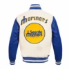 Seattle Mariners Retro Classic WhiteBlue Wool & Leather Varsity Jacket 1