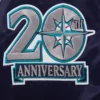 Seattle Mariners Retro Classic Women’s Full-Snap Navy Satin Varsity Jacket 5
