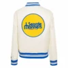 Seattle Mariners Retro Classic Womens Satin Varsity Jacket White