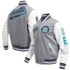 Seattle Mariners Script Tail Wool & Leather Varsity Jacket 2 - Copy