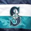 Seattle Mariners The Ambassador Navy Satin Varsity Jacket 3