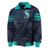 Seattle Mariners The Captain II Satin Varsity Navy Jacket