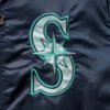 Seattle Mariners The Captain II Satin Varsity Navy Jacket 2