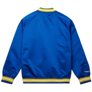 Seattle Mariners Throwback Wordmark Satin Varsity Jacket 1