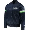 Seattle Seahawks Classic The Champ Rib Satin Varsity Jacket