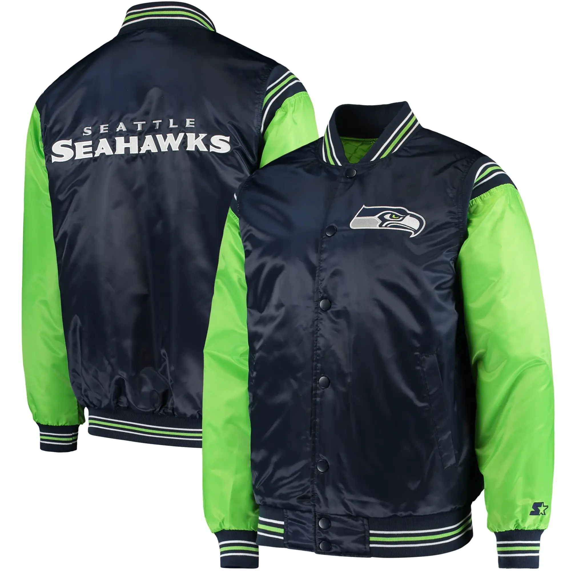 Seattle Seahawks Enforcer Varsity Jacket 2