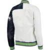 Seattle Seahawks Hometown Classic Rib Satin Varsity Jacket 1