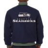 Seattle Seahawks One Color Classic Rib Wool Varsity Jacket 1