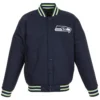 Seattle Seahawks One Color Satin Varsity Jacket