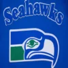 Seattle Seahawks Retro Classic BlueWhite Wool & Leather Varsity Jacket 4