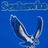 Seattle Seahawks Retro Classic BlueWhite Wool & Leather Varsity Jacket 6