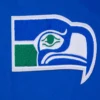 Seattle Seahawks Retro Classic BlueWhite Wool & Leather Varsity Jacket 7