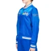 Seattle Seahawks Retro Classic Women’s Blue Satin Varsity Jacket 2