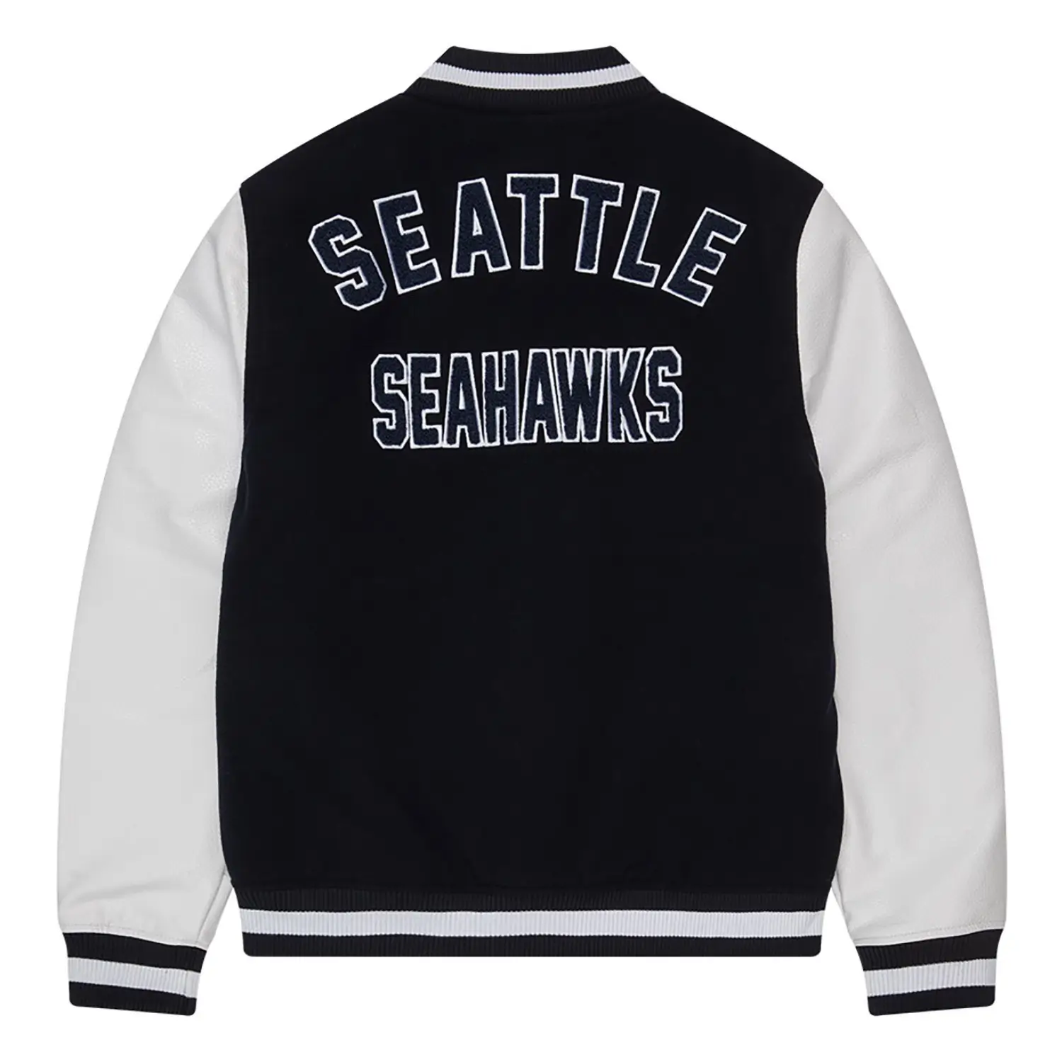 Seattle Seahawks Third Down Wool & Leather Varsity Jacket 1