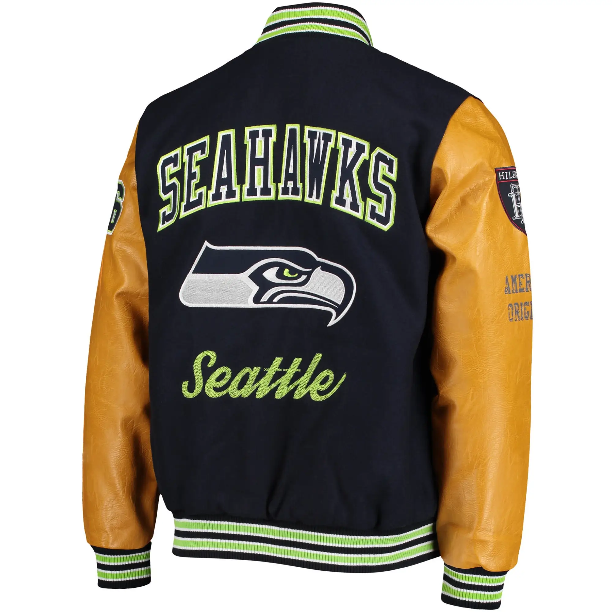 Seattle Seahawks Tommy Hilfiger Heritage Varsity Jacket 1