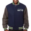 Seattle Seahawks Two Tone Wool Varsity Jacket