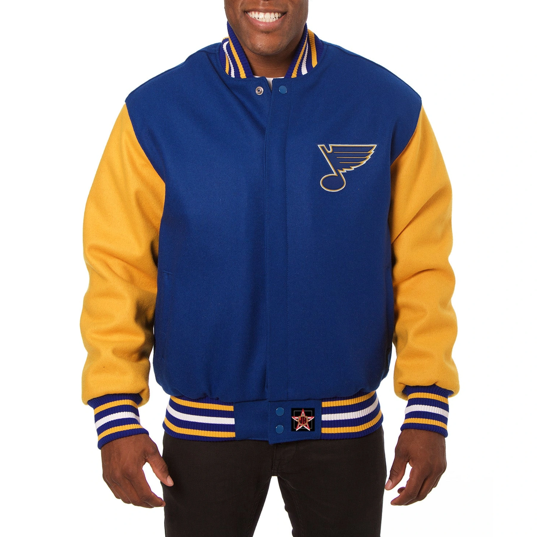 St. Louis Blues Handmade Blue Wool Varsity Jacket