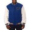 St. Louis Blues Two Tone Wool & Leather Varsity Jacket