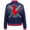St. Louis Cardinals Mashup Full-Snap Navy Blue Varsity Jacket For Women's