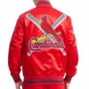 St. Louis Cardinals Mashup Full-Snap Red Varsity Jacket For Men's