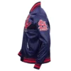 St. Louis Cardinals Mashup Satin Varsity Jacket – Navy 4