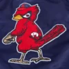 St. Louis Cardinals Mashup Satin Varsity Jacket – Navy 5