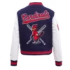 St. Louis Cardinals Mashup Womens Wool Leather Varsity Jacket 1