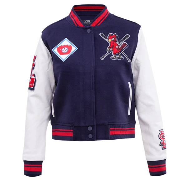 St. Louis Cardinals Mashup Women’s Wool & Leather Varsity Jacket
